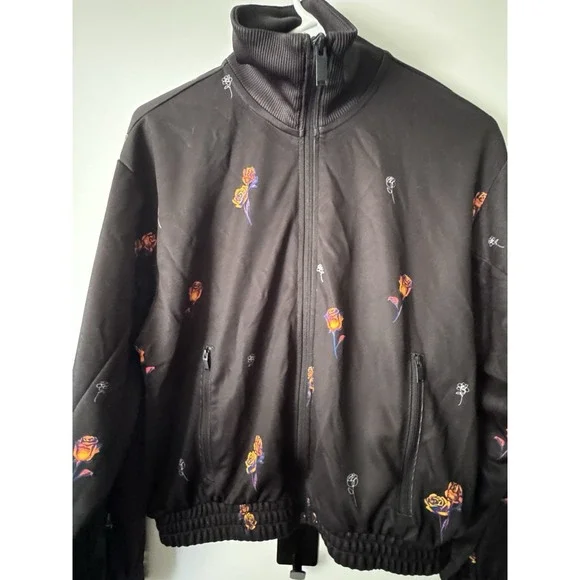 Adidas Women's Full Zip Rose Floral Print Track Jacket Size XS - Picture 4 of 10